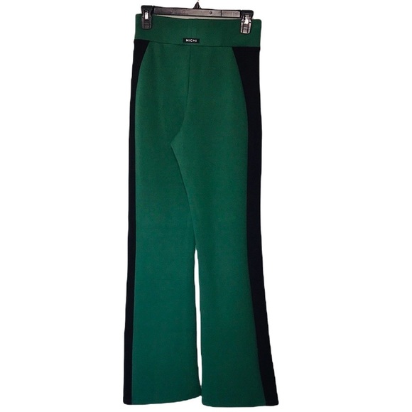 Michi Green Carve Flare Pants Size Small - Picture 6 of 10